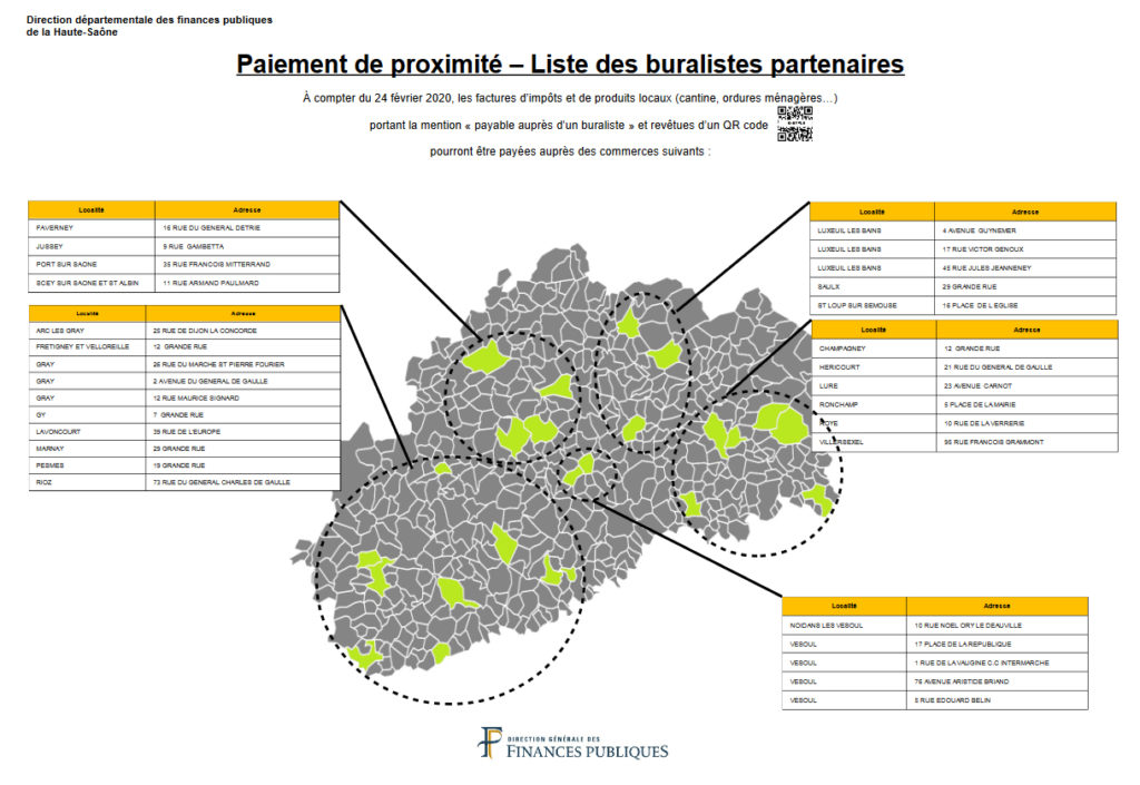 Carte des buralistes partenaires